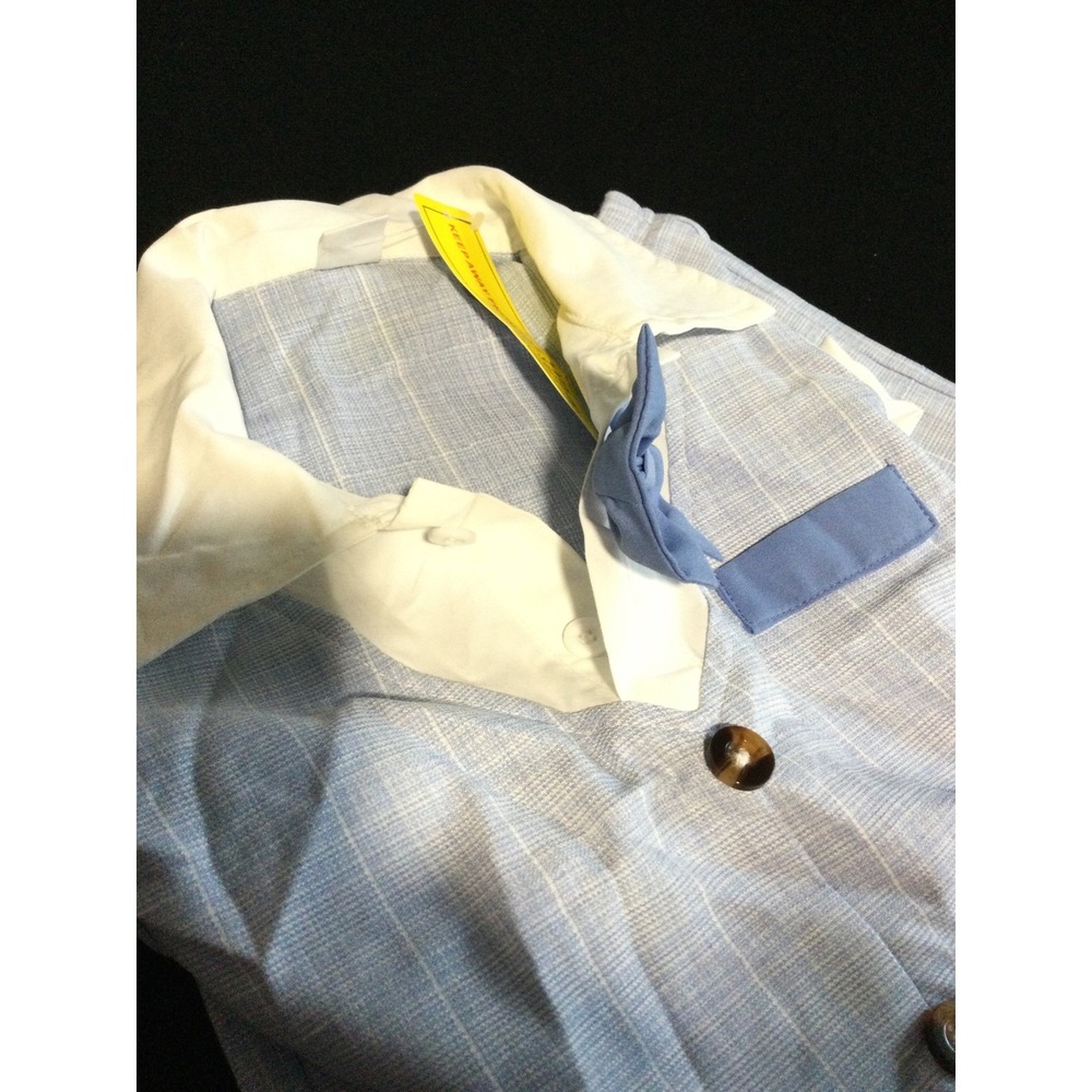 Kids Baby Blue Plaid Vest Outfit‎ Set with Bowtie, Toddler Formal Wear 2-3 year - Picture 4 of 5